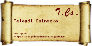 Telegdi Csinszka névjegykártya